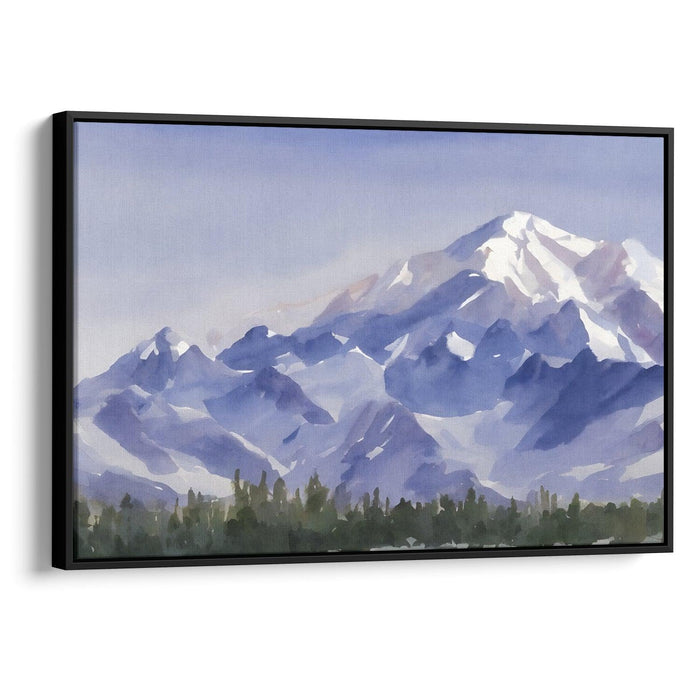 Watercolor Denali Print - Canvas Art Print by Kanvah