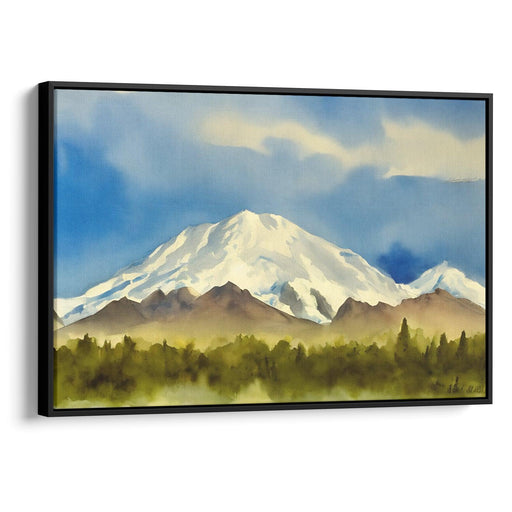 Watercolor Denali Print - Canvas Art Print by Kanvah