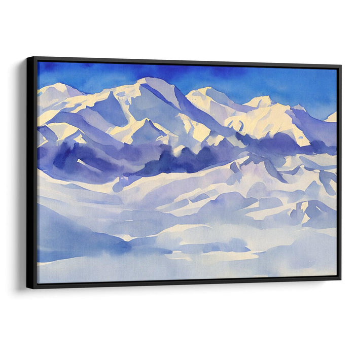 Watercolor Denali Print - Canvas Art Print by Kanvah