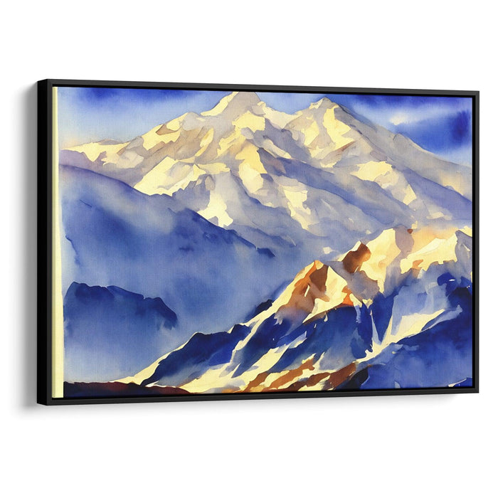 Watercolor Denali Print - Canvas Art Print by Kanvah