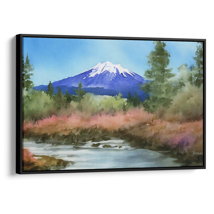 Watercolor Mount St. Helens Print - Canvas Art Print by Kanvah