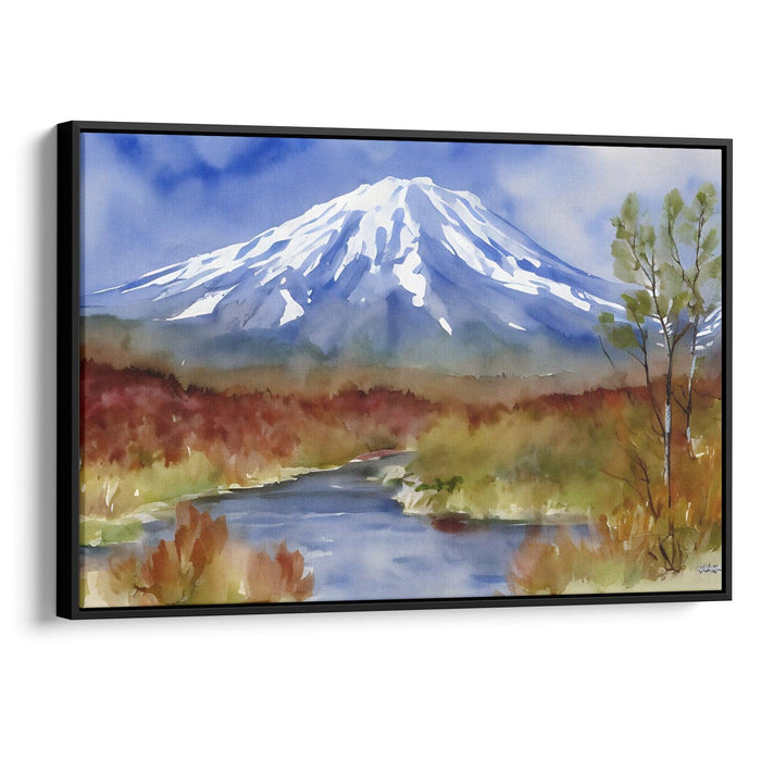 Watercolor Mount St. Helens Print - Canvas Art Print by Kanvah