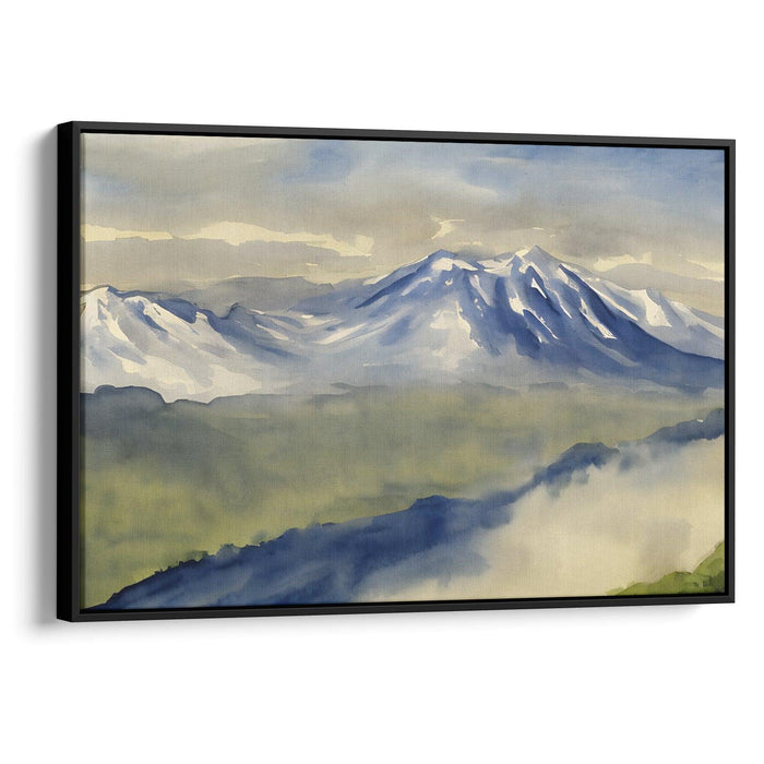 Watercolor Mount St. Helens Print - Canvas Art Print by Kanvah