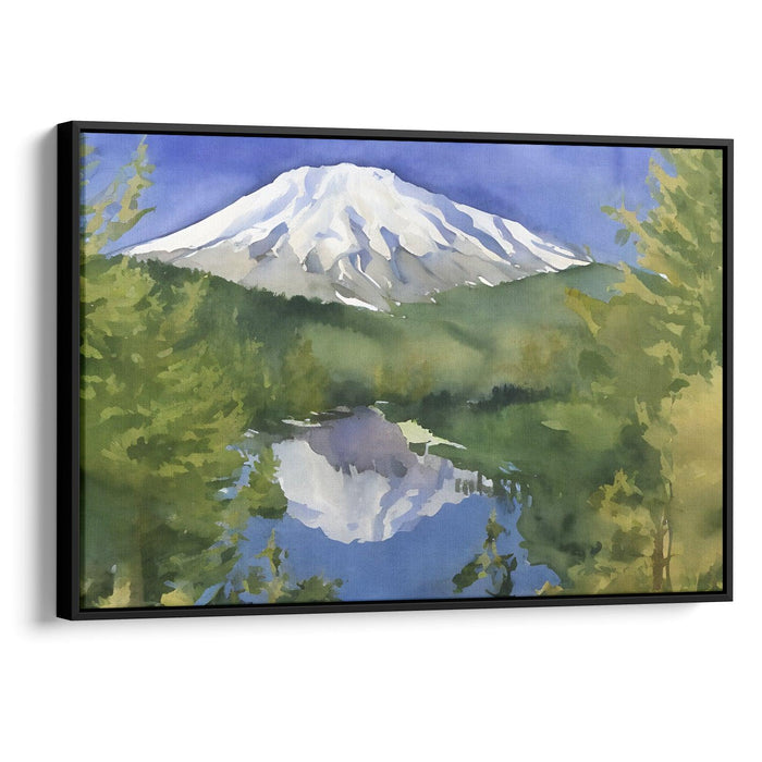 Watercolor Mount St. Helens Print - Canvas Art Print by Kanvah