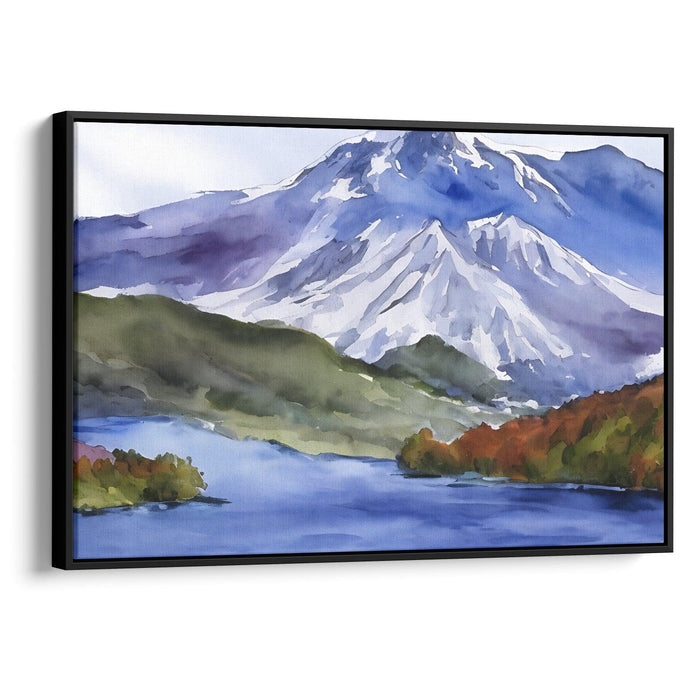 Watercolor Mount St. Helens Print - Canvas Art Print by Kanvah