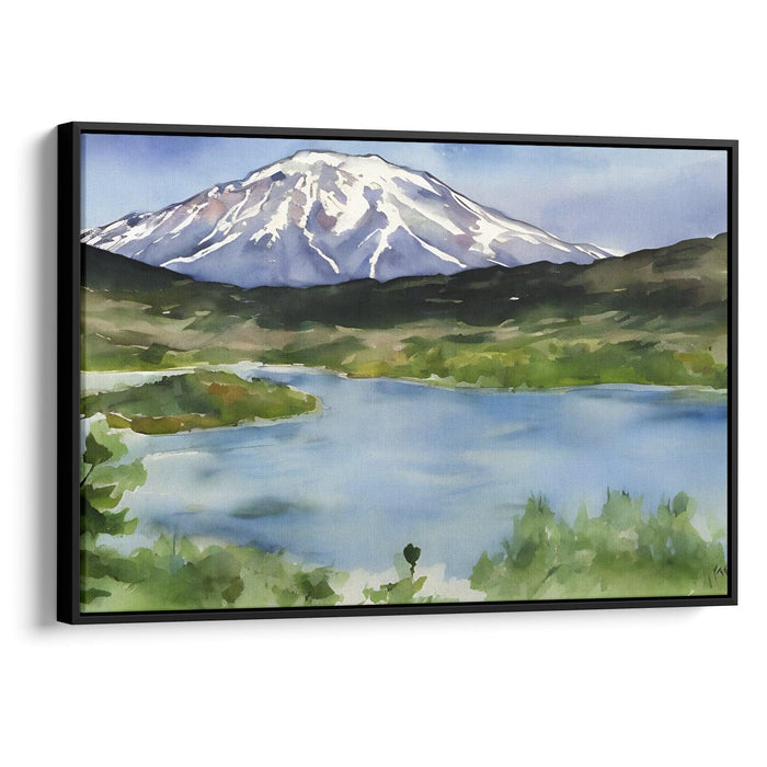 Watercolor Mount St. Helens Print - Canvas Art Print by Kanvah