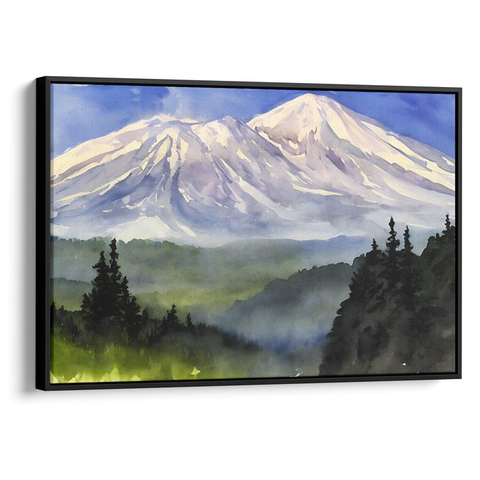 Watercolor Mount St. Helens Print - Canvas Art Print by Kanvah