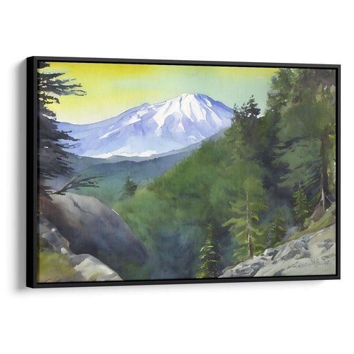 Watercolor Mount St. Helens Print - Canvas Art Print by Kanvah