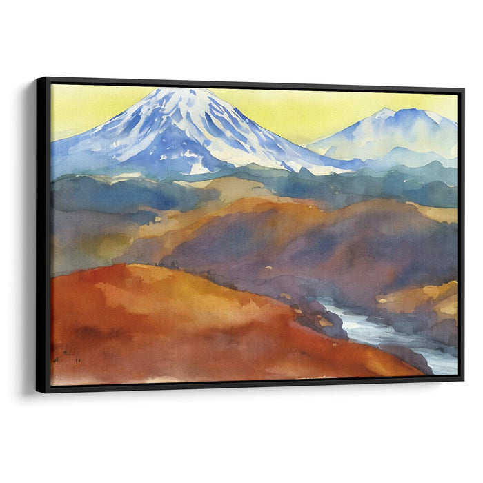 Watercolor Mount St. Helens Print - Canvas Art Print by Kanvah