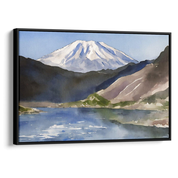 Watercolor Mount St. Helens Print - Canvas Art Print by Kanvah