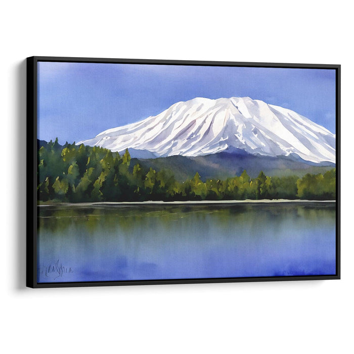 Watercolor Mount St. Helens Print - Canvas Art Print by Kanvah