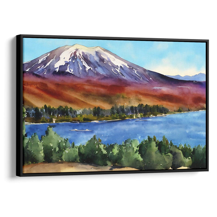 Watercolor Mount St. Helens Print - Canvas Art Print by Kanvah