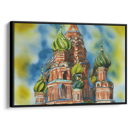 Watercolor St. Basil's Cathedral Print - Canvas Art Print by Kanvah