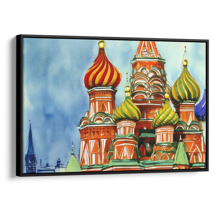 Watercolor St. Basil's Cathedral Print - Canvas Art Print by Kanvah