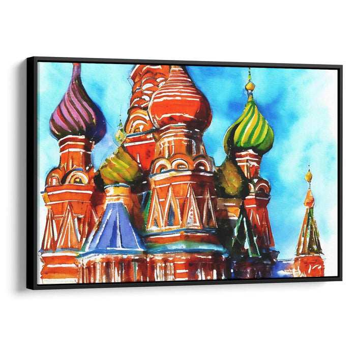 Watercolor St. Basil's Cathedral Print - Canvas Art Print by Kanvah