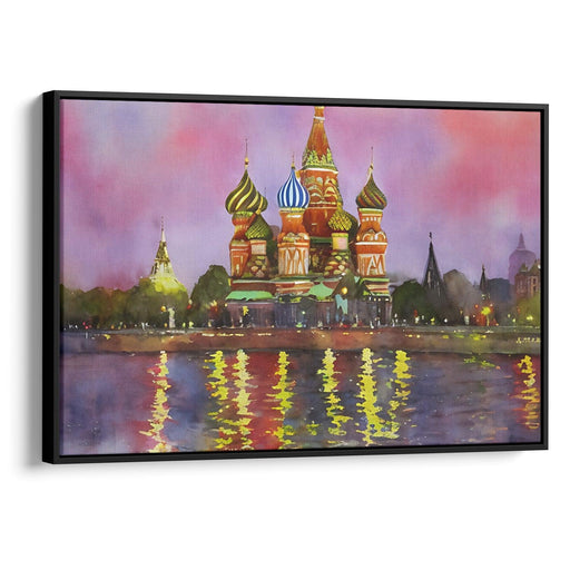 Watercolor St. Basil's Cathedral Print - Canvas Art Print by Kanvah