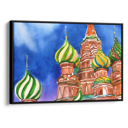 Watercolor St. Basil's Cathedral Print - Canvas Art Print by Kanvah