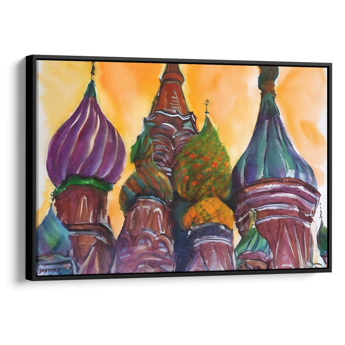 Watercolor St. Basil's Cathedral Print - Canvas Art Print by Kanvah