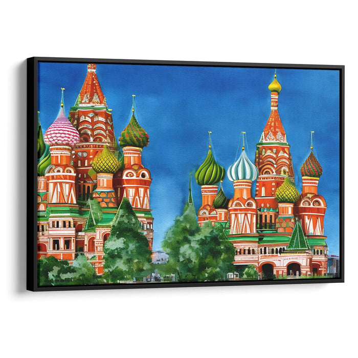 Watercolor St. Basil's Cathedral Print - Canvas Art Print by Kanvah