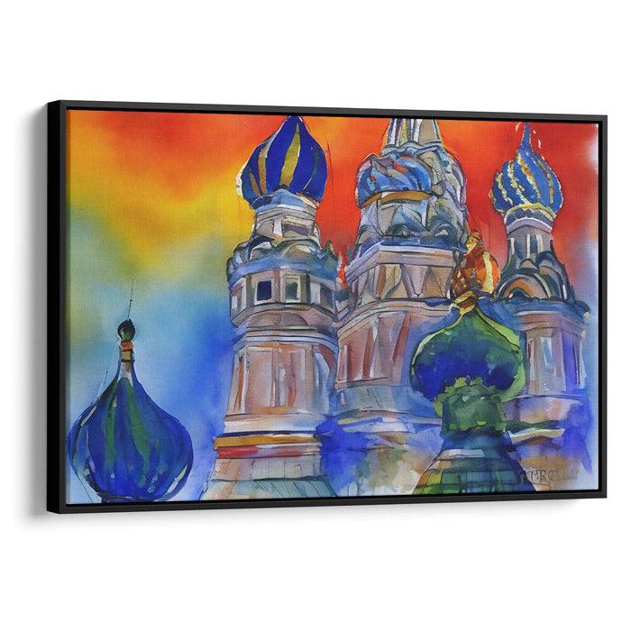 Watercolor St. Basil's Cathedral Print - Canvas Art Print by Kanvah