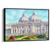 Watercolor Colonnade of St. Peter's Basilica Print - Canvas Art Print by Kanvah