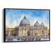 Watercolor Colonnade of St. Peter's Basilica Print - Canvas Art Print by Kanvah