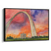 Watercolor St. Louis Arch Print - Canvas Art Print by Kanvah