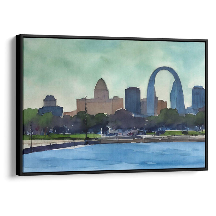 Watercolor St. Louis Arch Print - Canvas Art Print by Kanvah