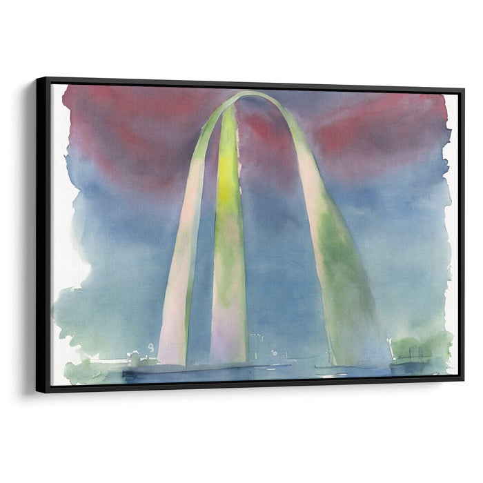 Watercolor St. Louis Arch Print - Canvas Art Print by Kanvah