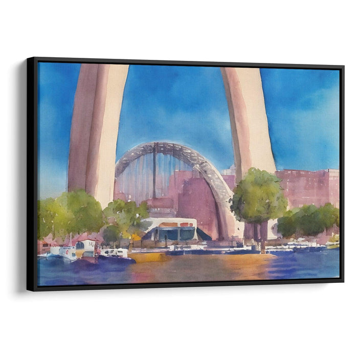 Watercolor St. Louis Arch Print - Canvas Art Print by Kanvah