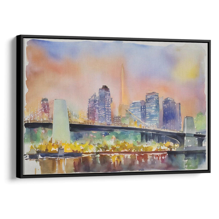 Watercolor St. Louis Arch Print - Canvas Art Print by Kanvah