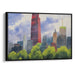 Watercolor Willis Tower Print - Canvas Art Print by Kanvah