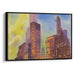 Watercolor Willis Tower Print - Canvas Art Print by Kanvah