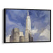 Watercolor Willis Tower Print - Canvas Art Print by Kanvah