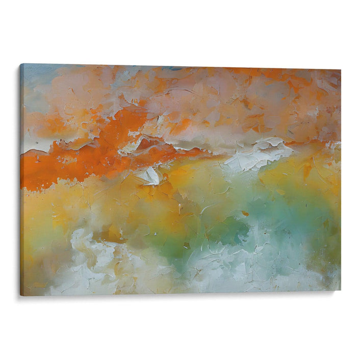 Abstract Rocky Mountains Print - Canvas Art Print by Kanvah