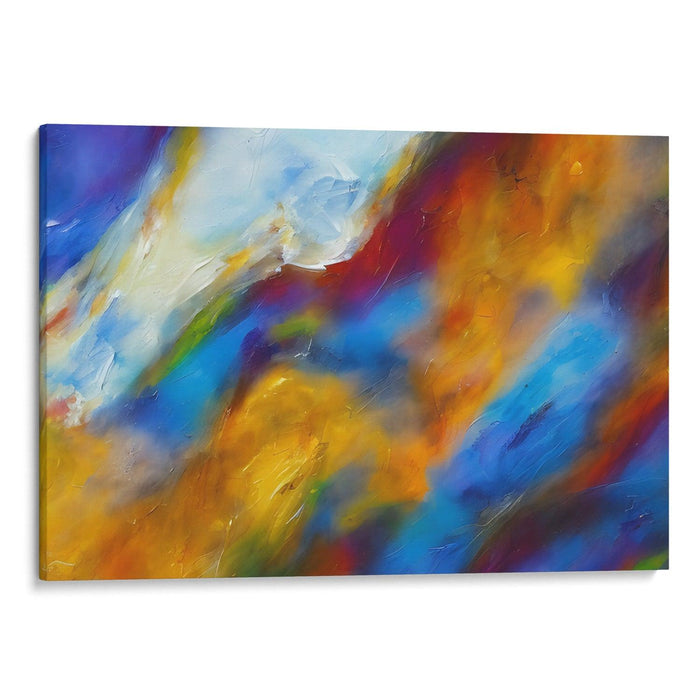 Abstract Rocky Mountains Print - Canvas Art Print by Kanvah