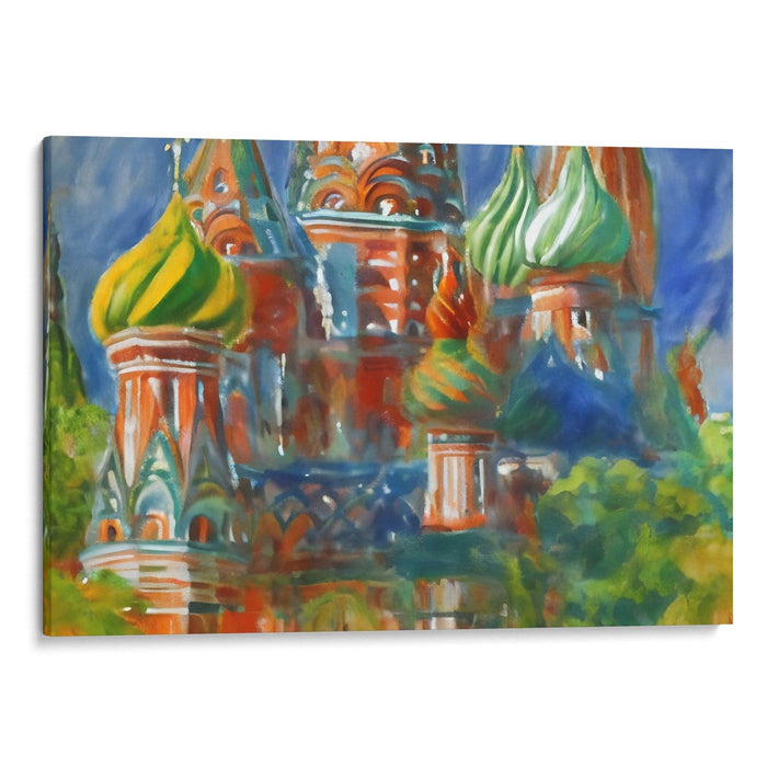 Abstract St. Basil's Cathedral Print - Canvas Art Print by Kanvah