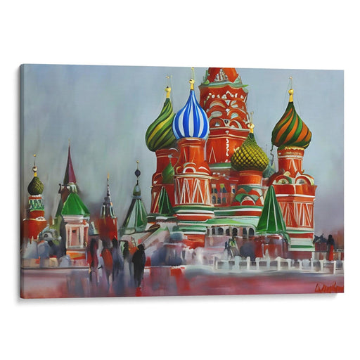 Abstract St. Basil's Cathedral Print - Canvas Art Print by Kanvah