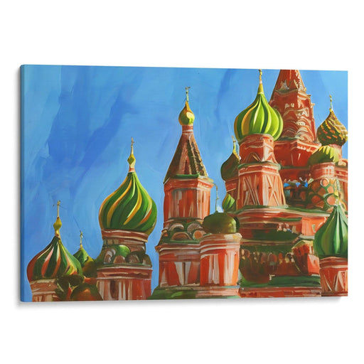 Abstract St. Basil's Cathedral Print - Canvas Art Print by Kanvah