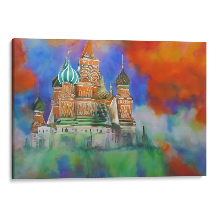 Abstract St. Basil's Cathedral Print - Canvas Art Print by Kanvah