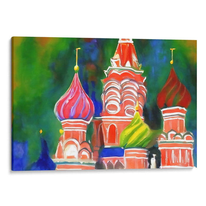 Abstract St. Basil's Cathedral Print - Canvas Art Print by Kanvah