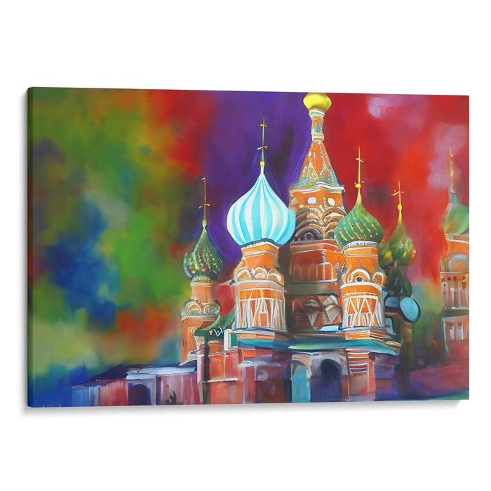 Abstract St. Basil's Cathedral Print - Canvas Art Print by Kanvah