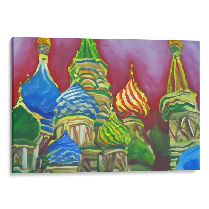 Abstract St. Basil's Cathedral Print - Canvas Art Print by Kanvah