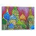 Abstract St. Basil's Cathedral Print - Canvas Art Print by Kanvah