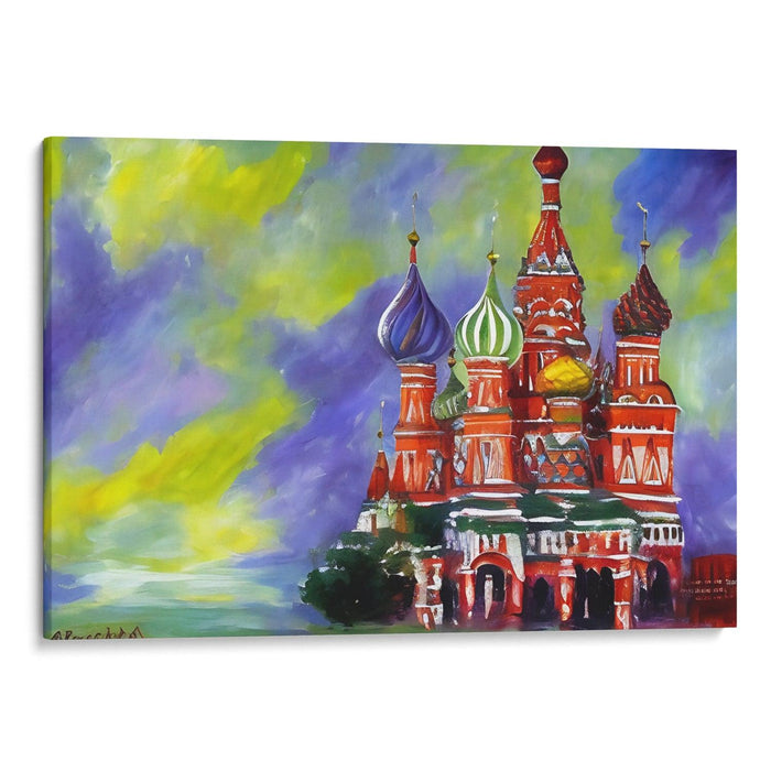 Abstract St. Basil's Cathedral Print - Canvas Art Print by Kanvah