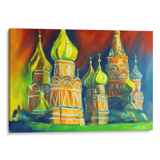 Abstract St. Basil's Cathedral Print - Canvas Art Print by Kanvah