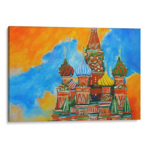 Abstract St. Basil's Cathedral Print - Canvas Art Print by Kanvah