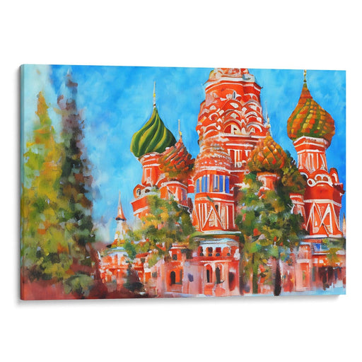 Abstract St. Basil's Cathedral Print - Canvas Art Print by Kanvah