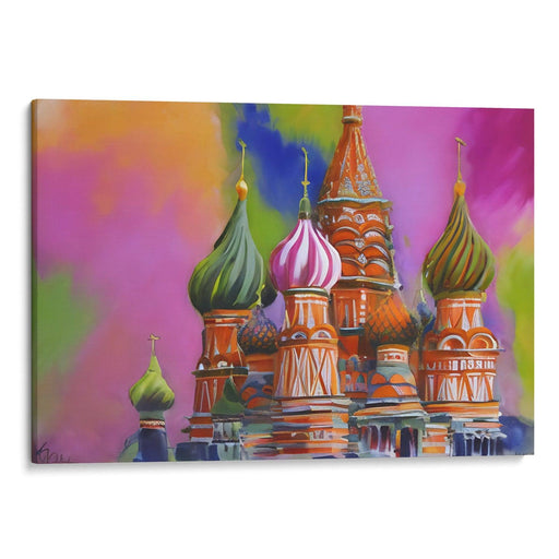 Abstract St. Basil's Cathedral Print - Canvas Art Print by Kanvah