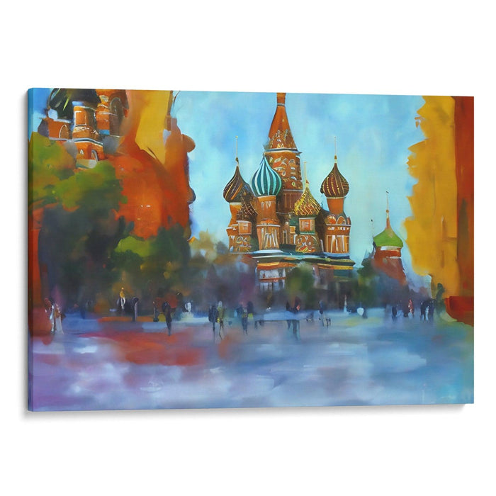 Abstract St. Basil's Cathedral Print - Canvas Art Print by Kanvah